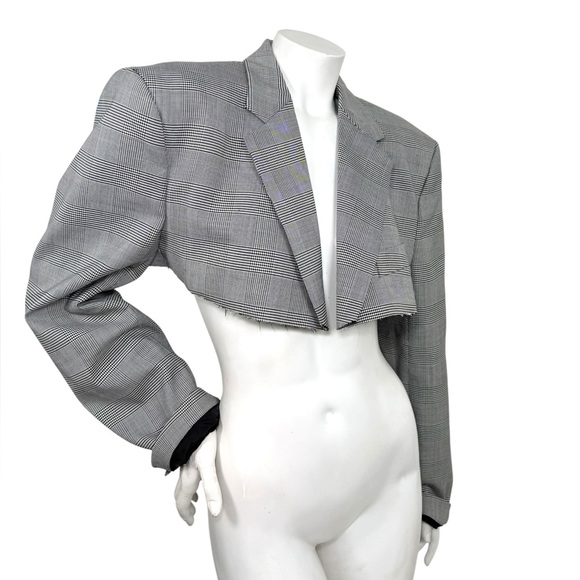 Vetements Cropped Plaid Blazer Garderobe Oversized S - Picture 2 of 11